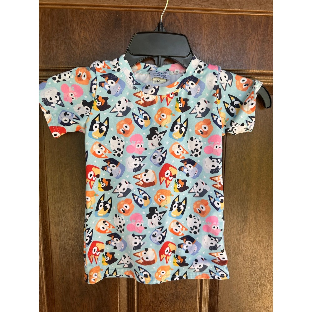 Foxtail Lilies Toddler Boy or Girl Bluey and Bingo Tshirt Small Shop Spandex 3T